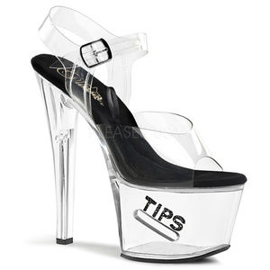 Tips Platform Clear Stripper High Heel Shoes